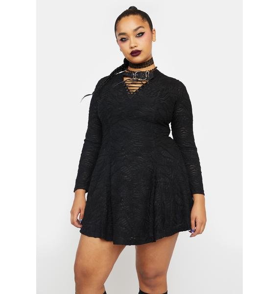 Dolls Kill Black Longsleeve Dress