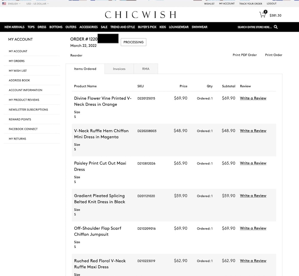 what to buy from chicwish online