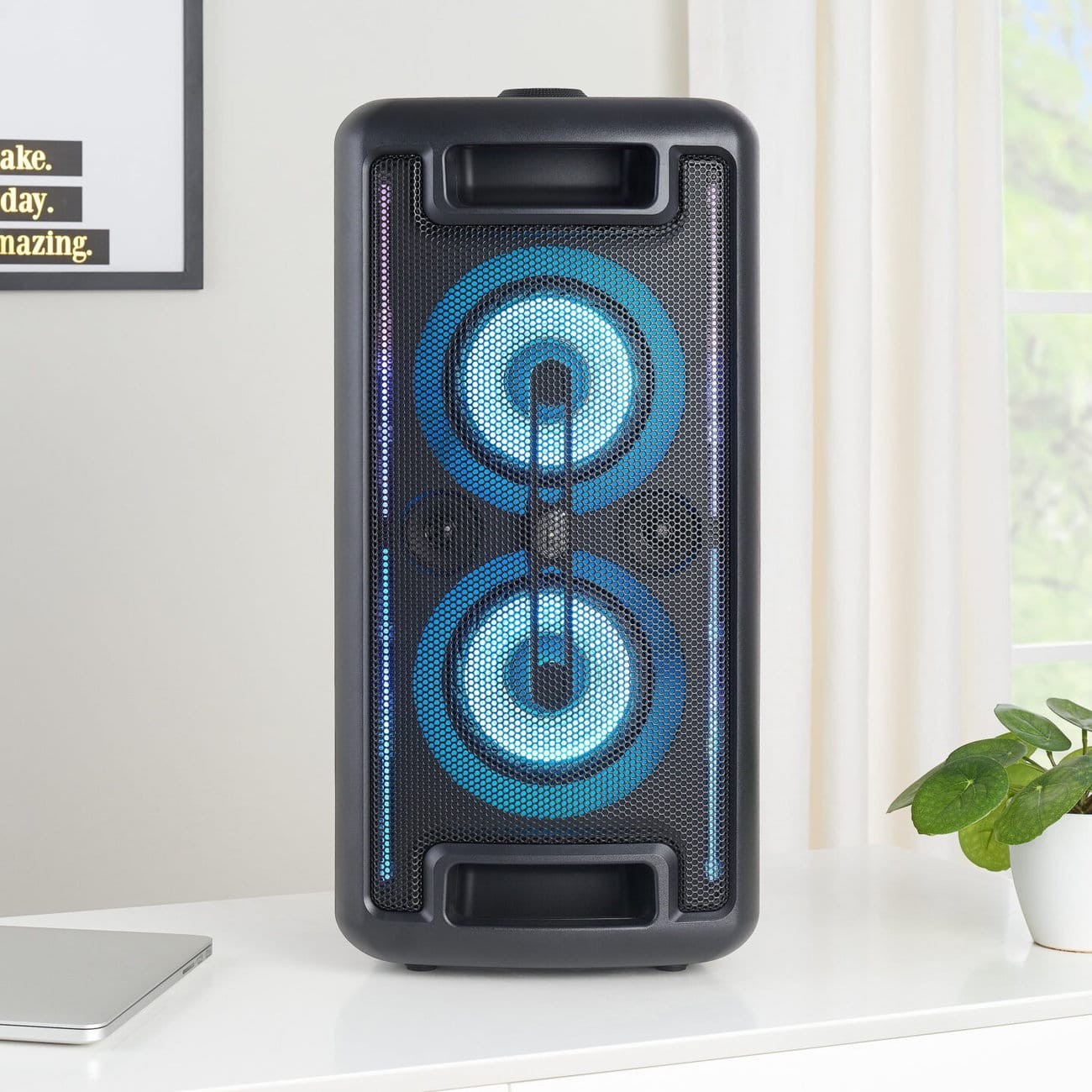 white elephant gift ideas from walmart - onn. Large Party Speaker with LED Lighting
