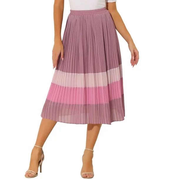 chiffon pleated skirt