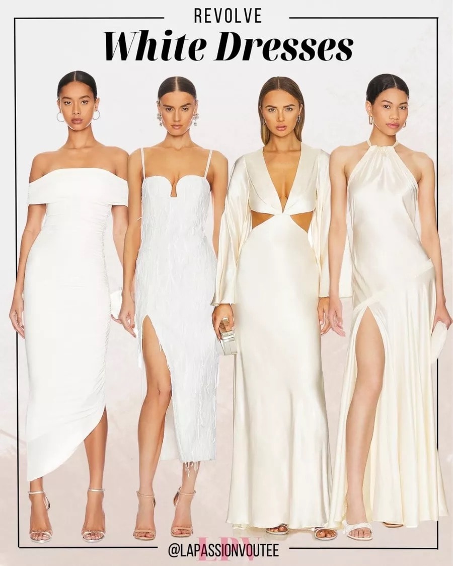 Revolve Clothing white wedding guest dresses