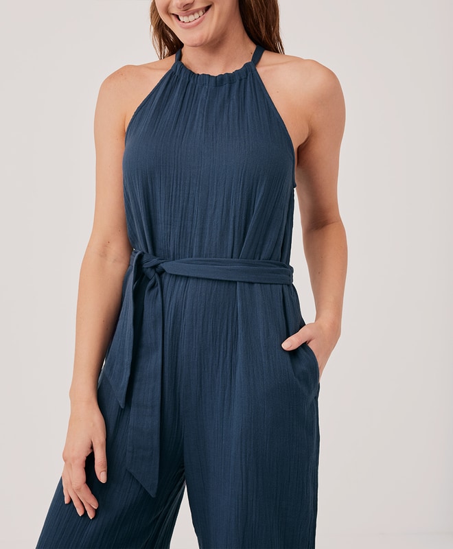 The Coastal Beach Halter Jumpsuit Pact