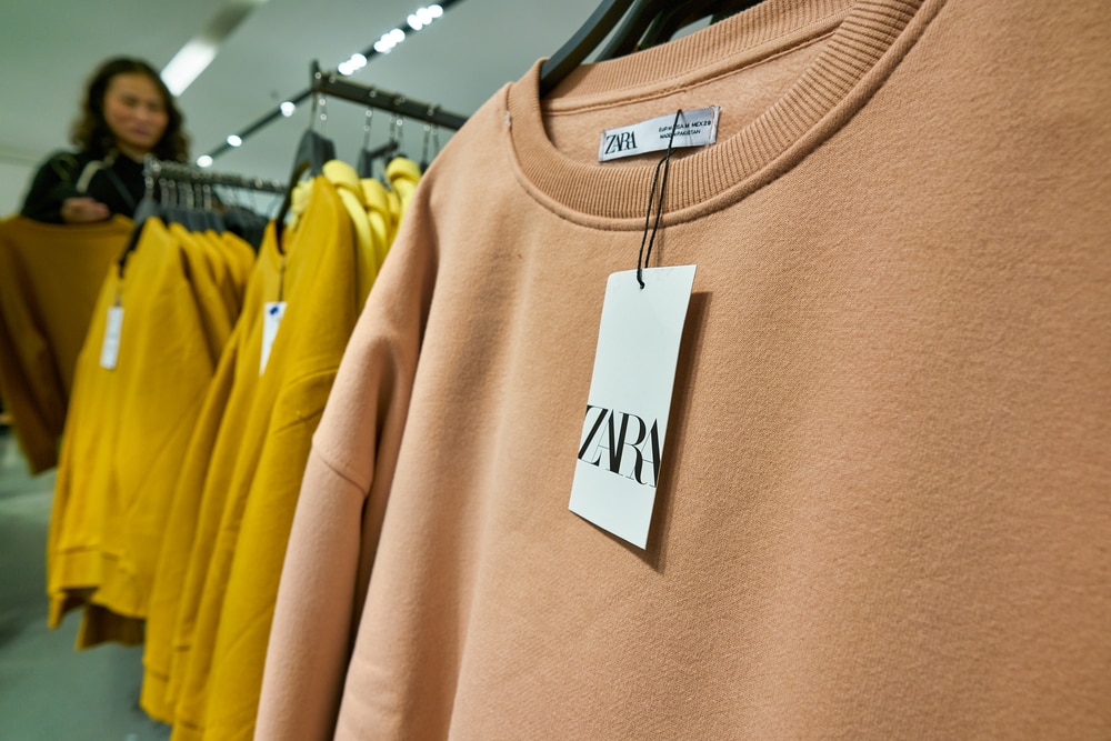 ZARA clothes display