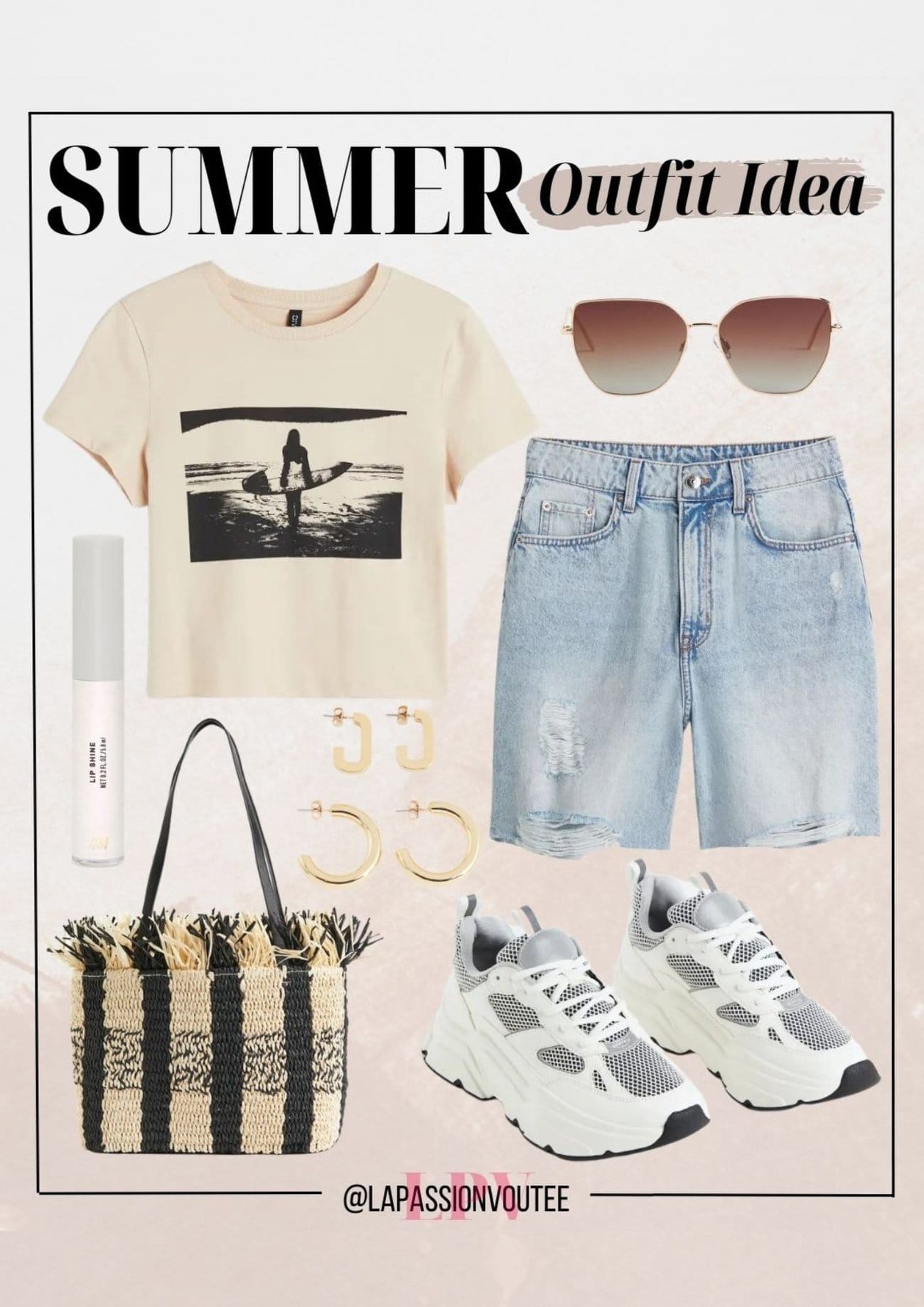 Summer Outfit Printed Crop Top Bermuda Shorts