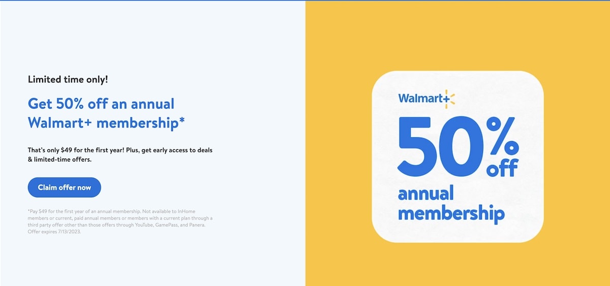 Walmart Plus Discount