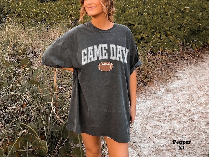 Etsy Game Day Shirt Football Fan Shirt Oversized Sports Tee