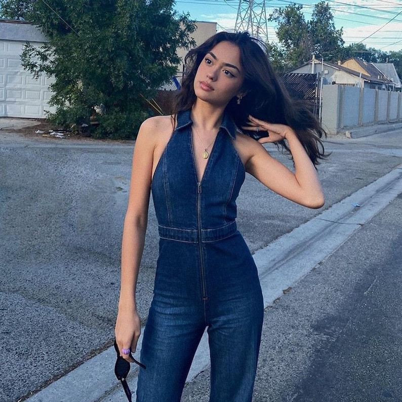 Etsy Women Denim Jumpsuit