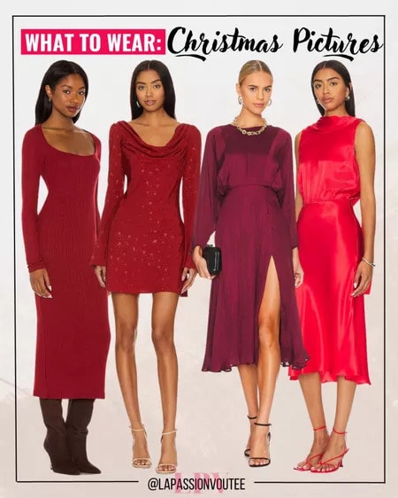 Red dresses to wear to Christmas pictures