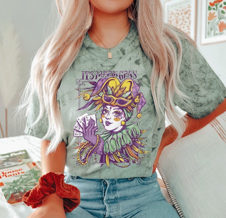 Etsy Its Mardi Gras Comfort Color Tee