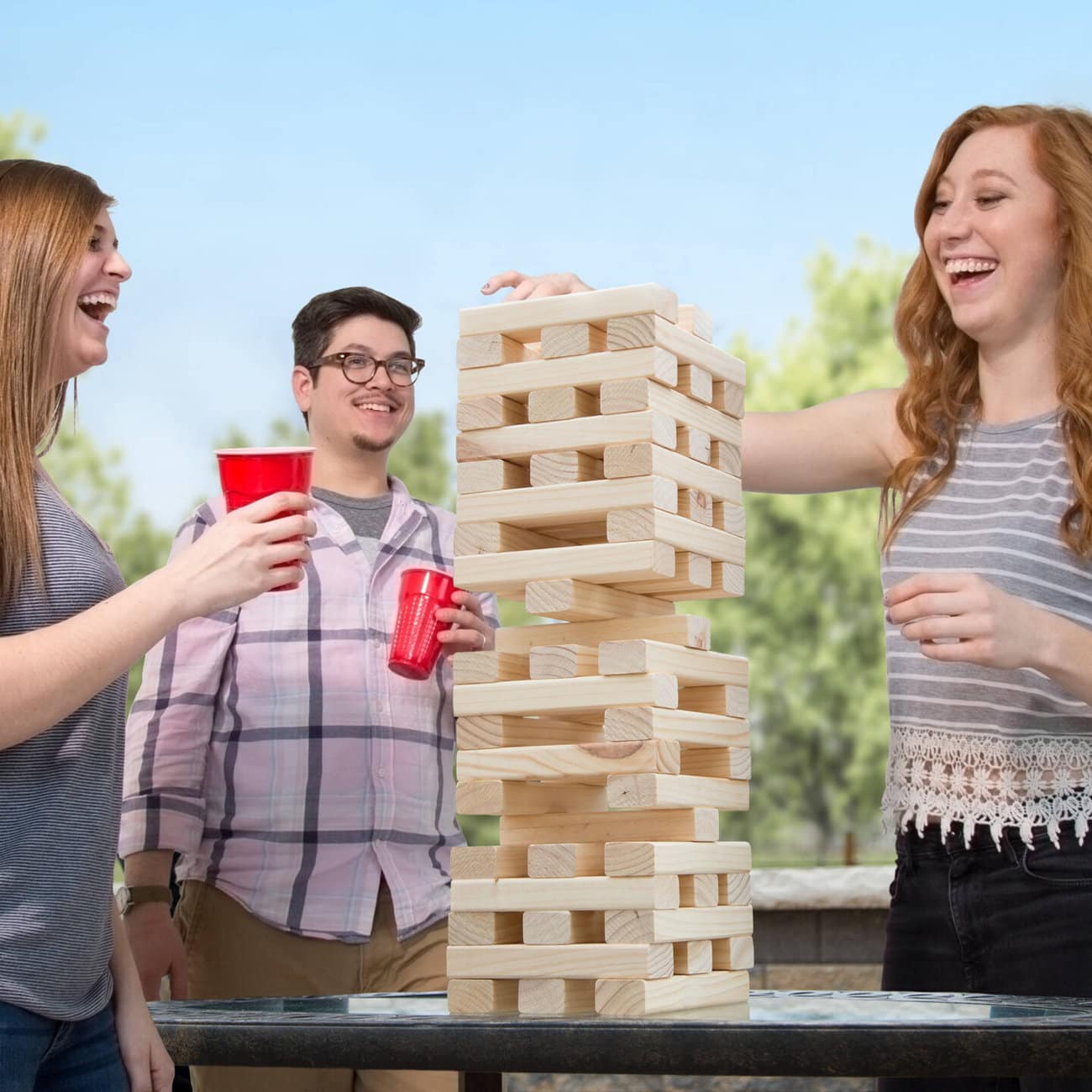 Walmart Nontraditional Giant Wooden Blocks Tower Stacking Game