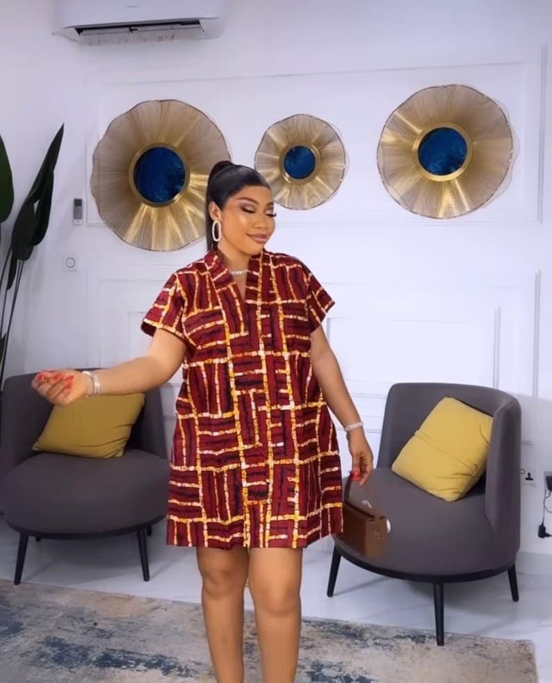 African Midi Knee Length Dress