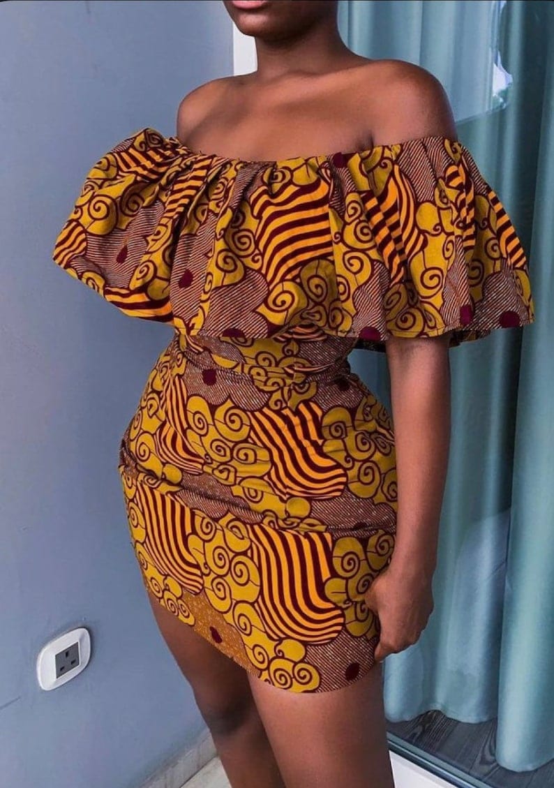 African mini dress