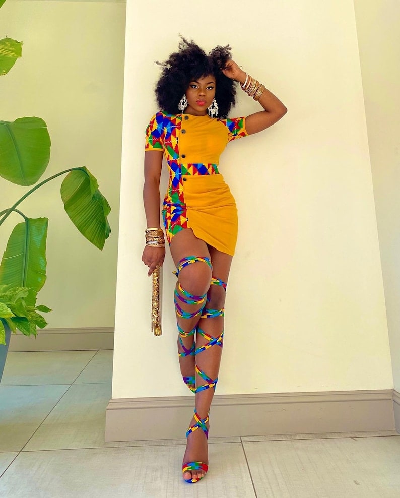 Ankara Dress and Sandal set