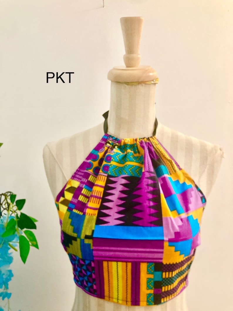 African Ankara Halter Top