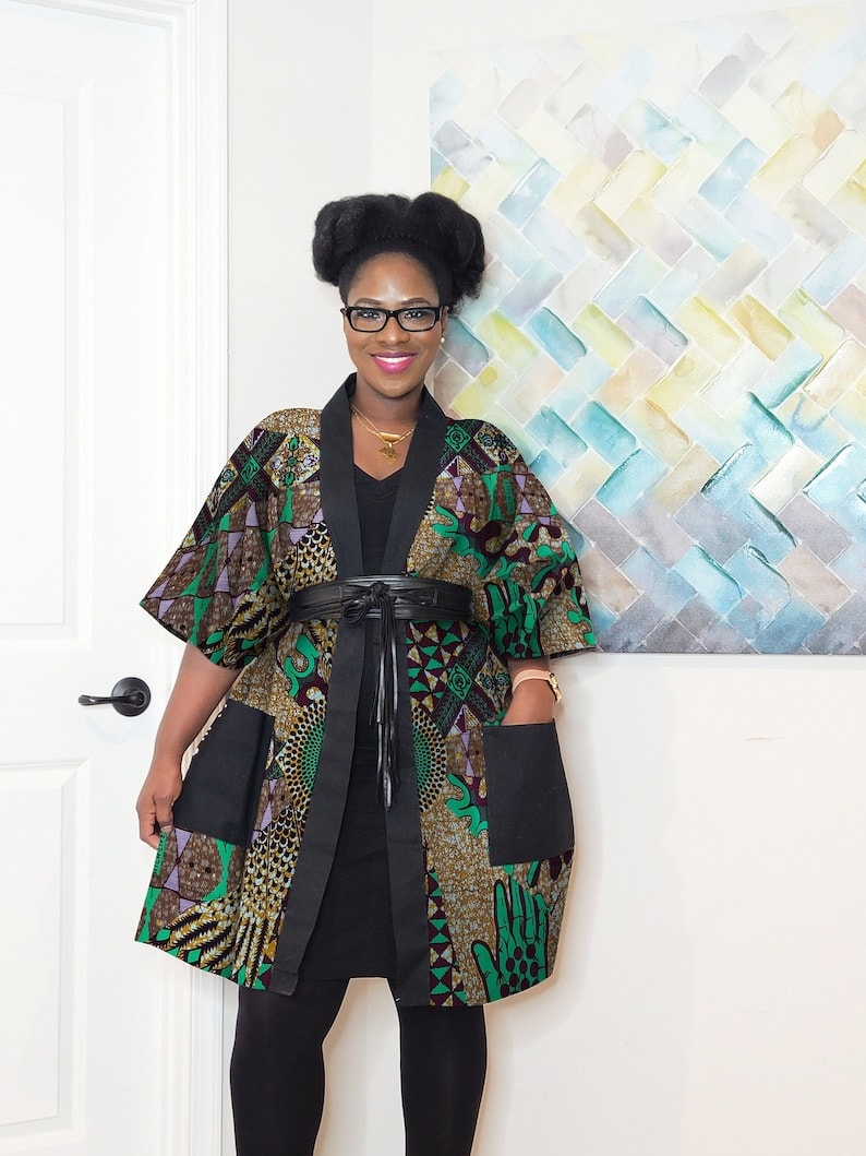 African Print Kimono Jacket Style