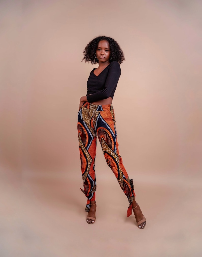 Sayo African Print Jogger Pants