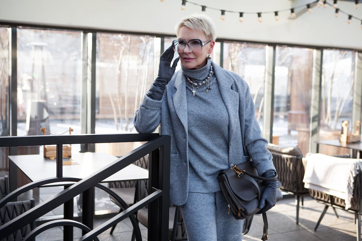 attractive and stylish mature woman in grey pant s 2025 01 16 12 00 33 utc