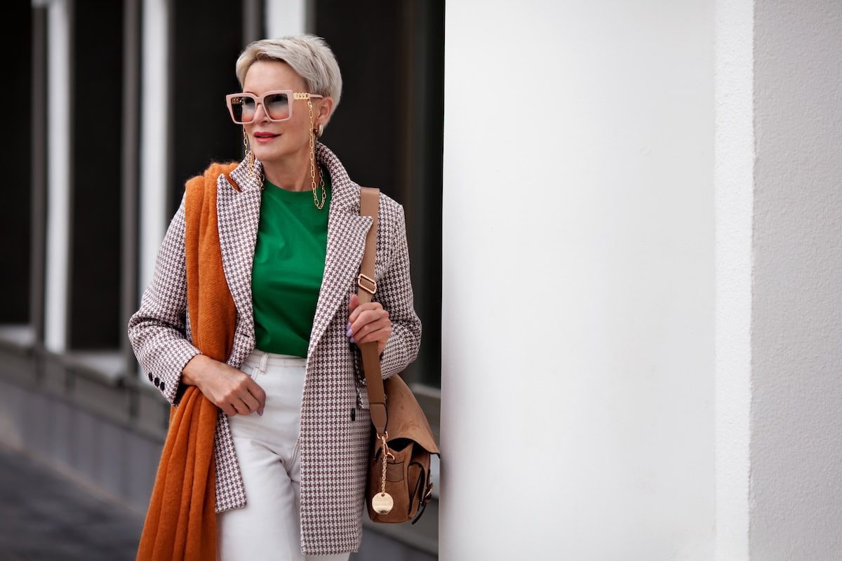stylish woman wearing double breasted jacket look 2025 01 16 11 53 45 utc