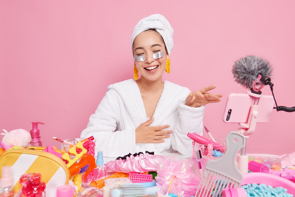 cheerful asian female beauty vlogger records tutor 2025 01 24 16 34 40 utc