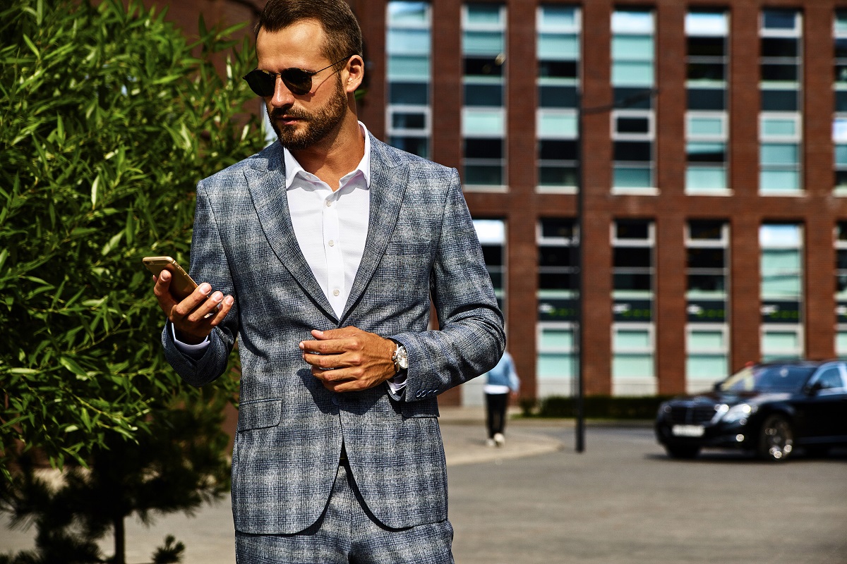portrait of handsome man in suit posing in the str 2025 01 29 05 25 22 utc