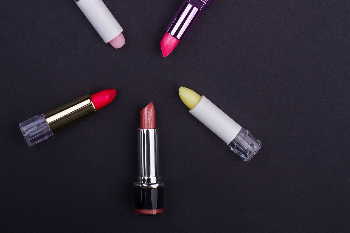 set of bright multicolored lipsticks on black back 2024 09 15 17 15 22 utc