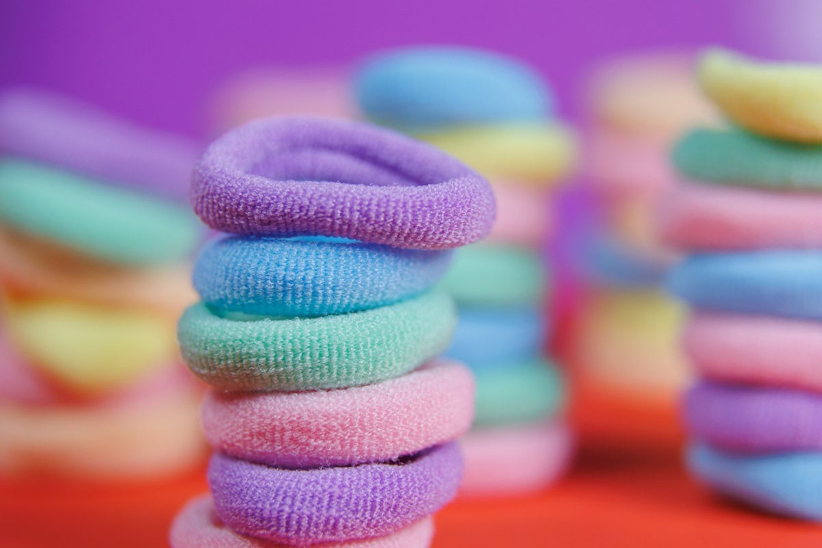vivid colors rotating close up textile rubber band 2024 10 18 08 27 34 utc