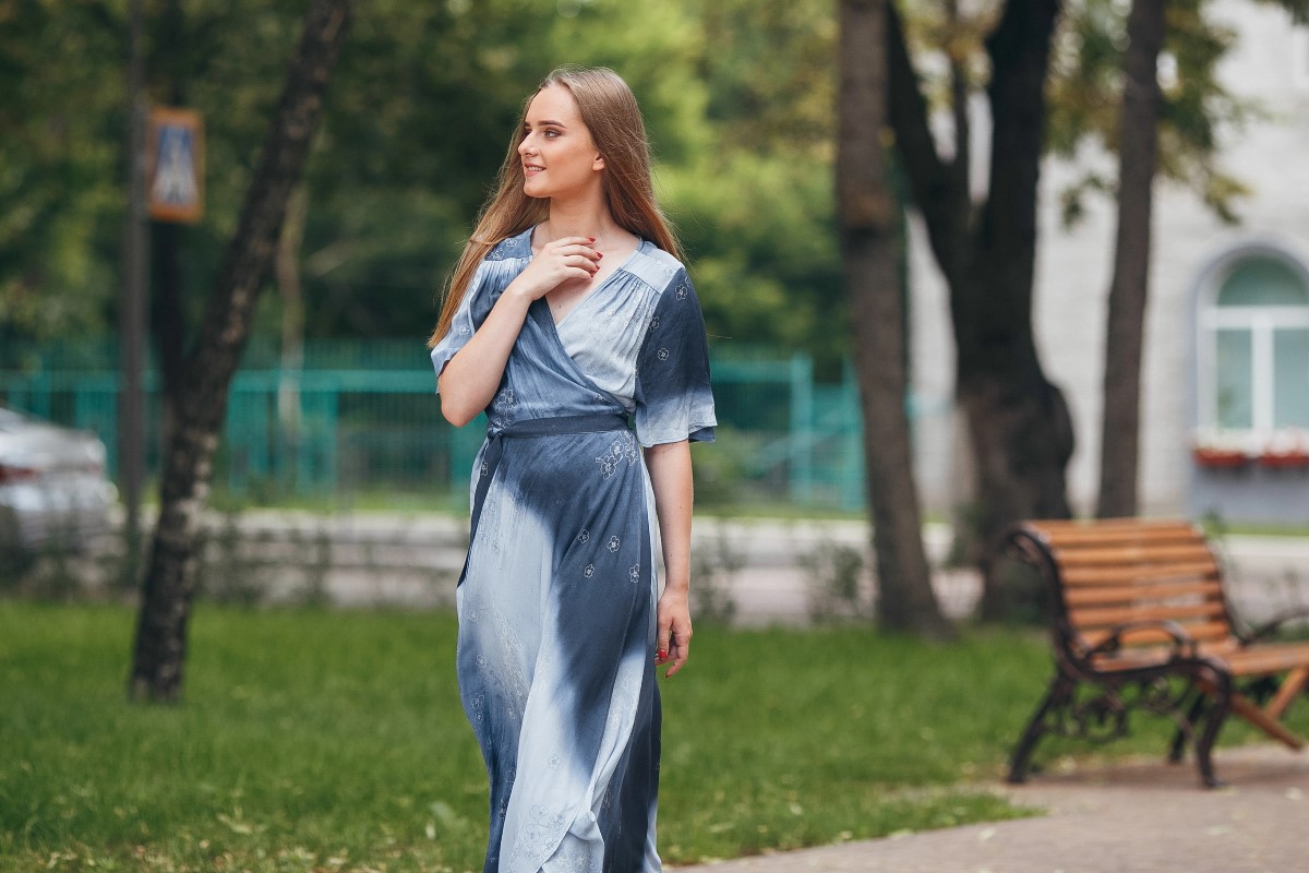 Chiffon wrap dress