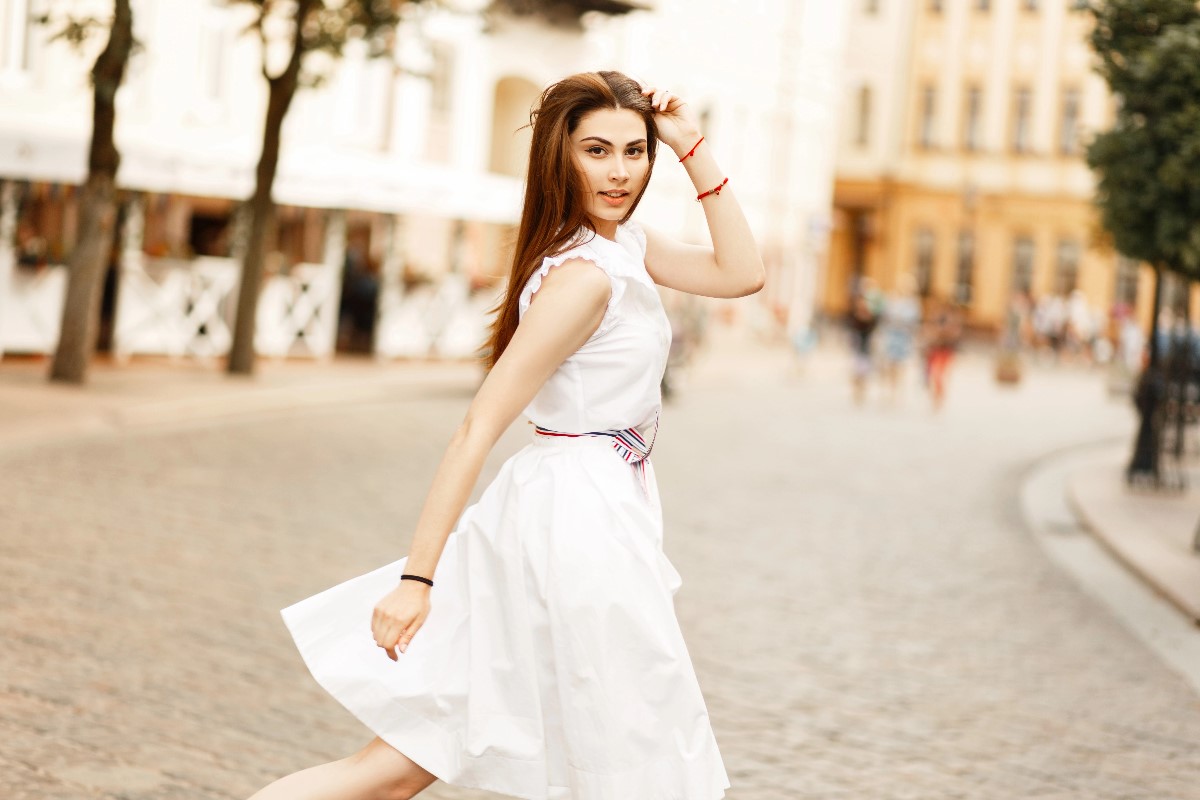 Crisp white dress
