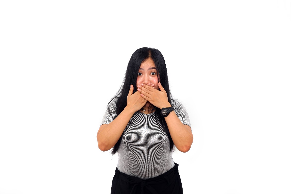 Woman scared