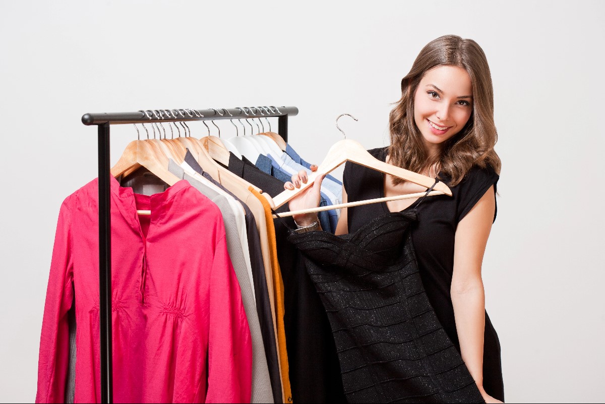 Woman emotional shopping