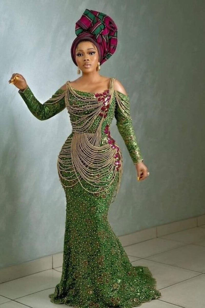 green emerald velvet dress Plus Size Black Lace African Dress| Party Outfit| Top Super Deals Black / XXXL main image 0