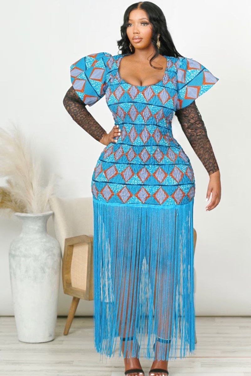 african print fashion dresses Ifrah African Print Dress