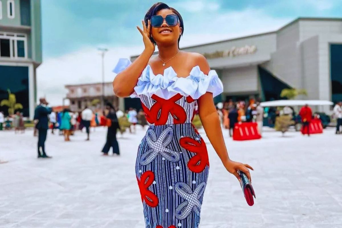 ankara short gown styles