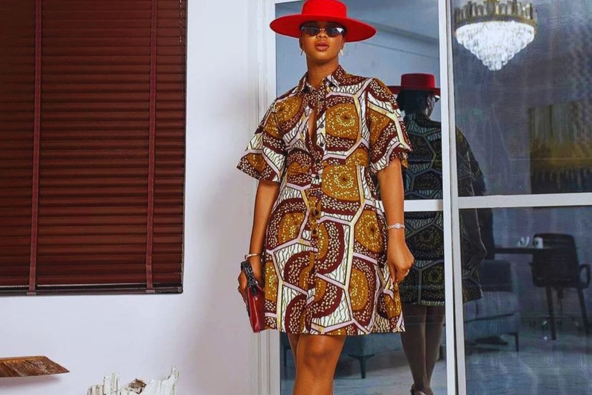 ankara short gown styles
