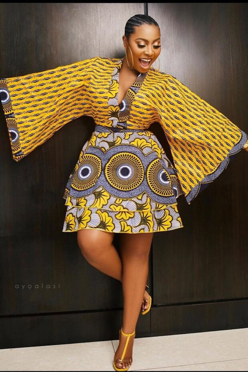ankara short gown styles