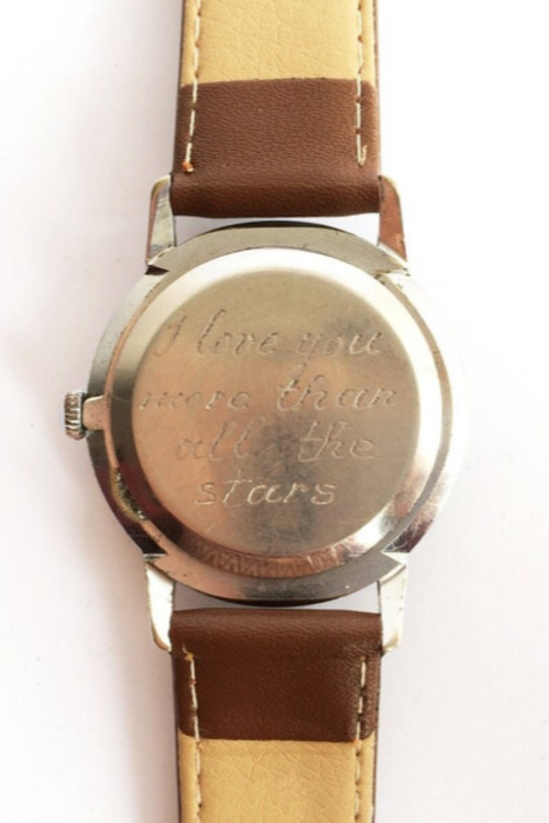 Classic Timepiece with Engraving on the Back