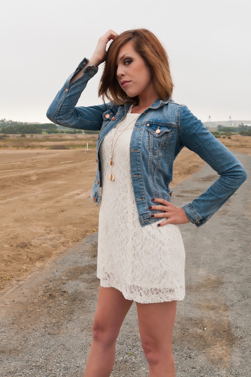 Denim Jacket Over a Summer Dress