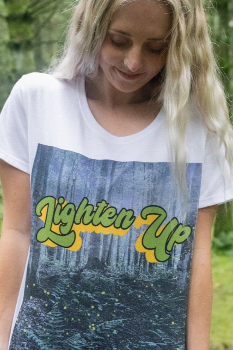 Graphic Tee with Leather Pants