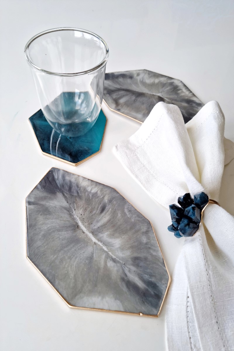 Marble Coaster Set