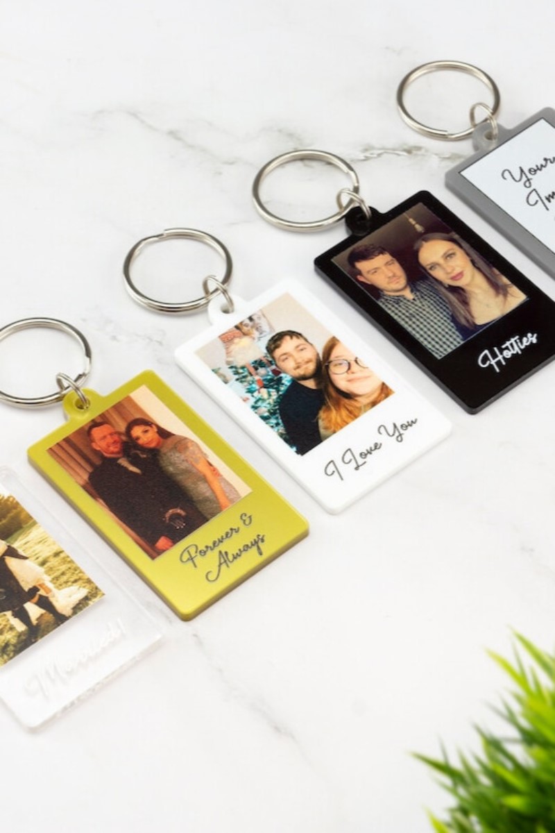Personalized Keychain with Photo or Coordinates