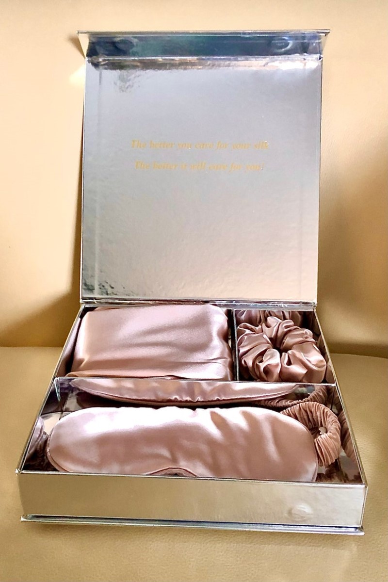 Premium Silk Pillowcase and Eye Mask Set