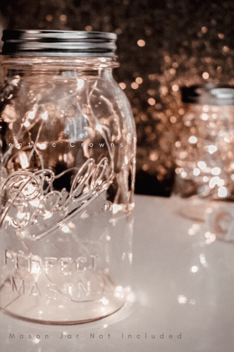 Tiny Indoor String Light Jar with Fairy Lights