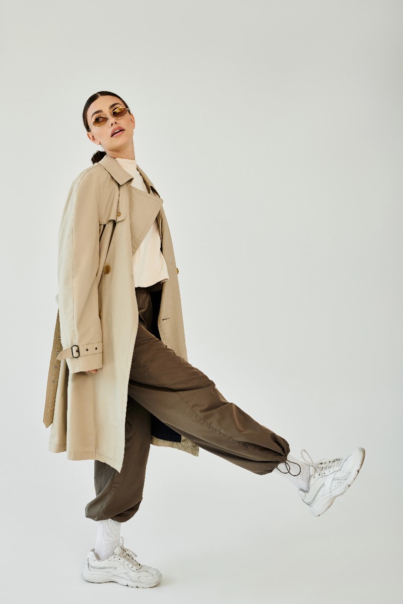 Trench Coat Over Joggers