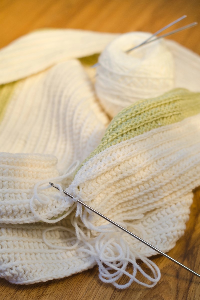 crocheted scarf